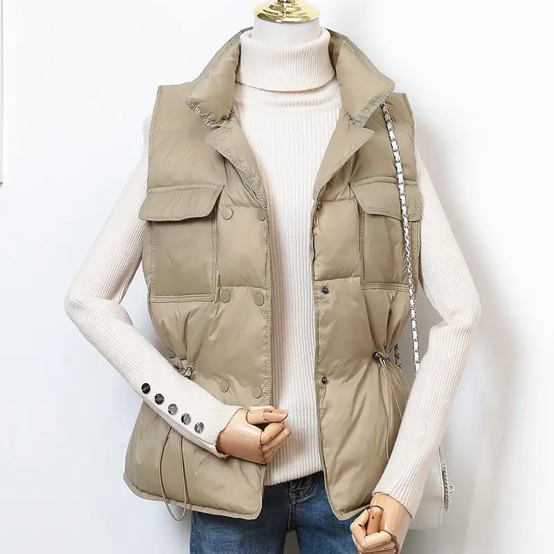 New 2020 Fashion Sleeveless Jacket Woman Vests Down Cotton Vest Slim Fashion Waistcoat Female Warm Vest HK494
New 2020 Fashion Sleeveless Jacket Woman Vests Down Cotton Vest Slim Fashion Waistcoat Female Warm Vest HK494