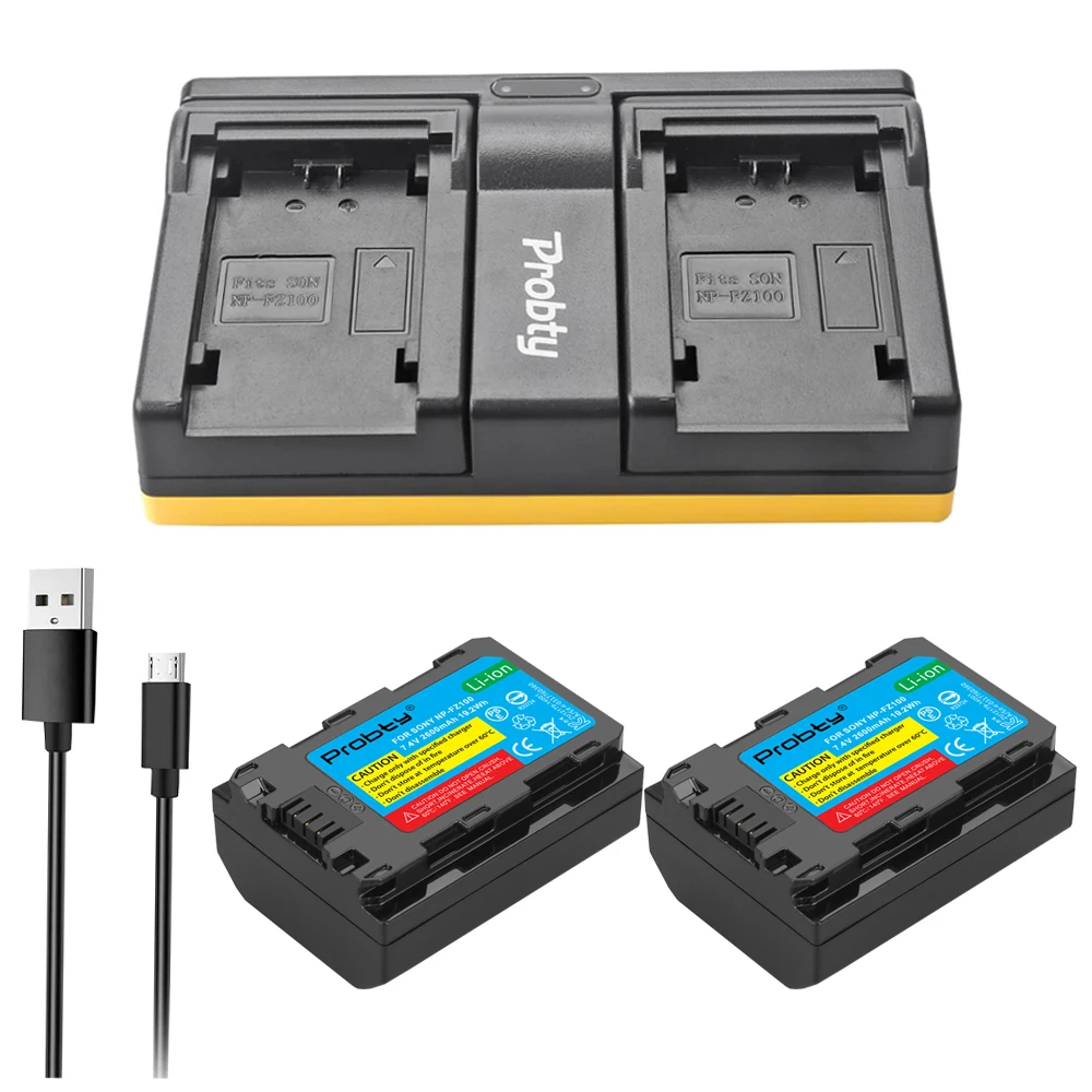 2x NP-FZ100 FZ100 Camera Batteries + Dual Charger for Sony Alpha a9, a7R III, A7R MARK 3, Alpha a7 III, A7 MARK 3 BC-QZ1 ILCE-9
2x NP-FZ100 FZ100 Camera Batteries + Dual Charger for Sony Alpha a9, a7R III, A7R MARK 3, Alpha a7 III, A7 MARK 3 BC-QZ1 ILCE-9