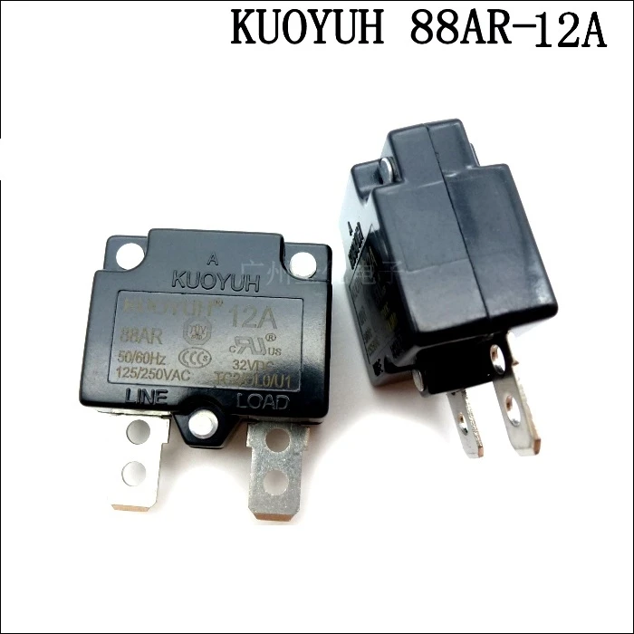 Circuit Breakers KUOYUH 88AR-12A Overcurrent Protector Overload Switch Automatic Reset
Circuit Breakers KUOYUH 88AR-12A Overcurrent Protector Overload Switch Automatic Reset
