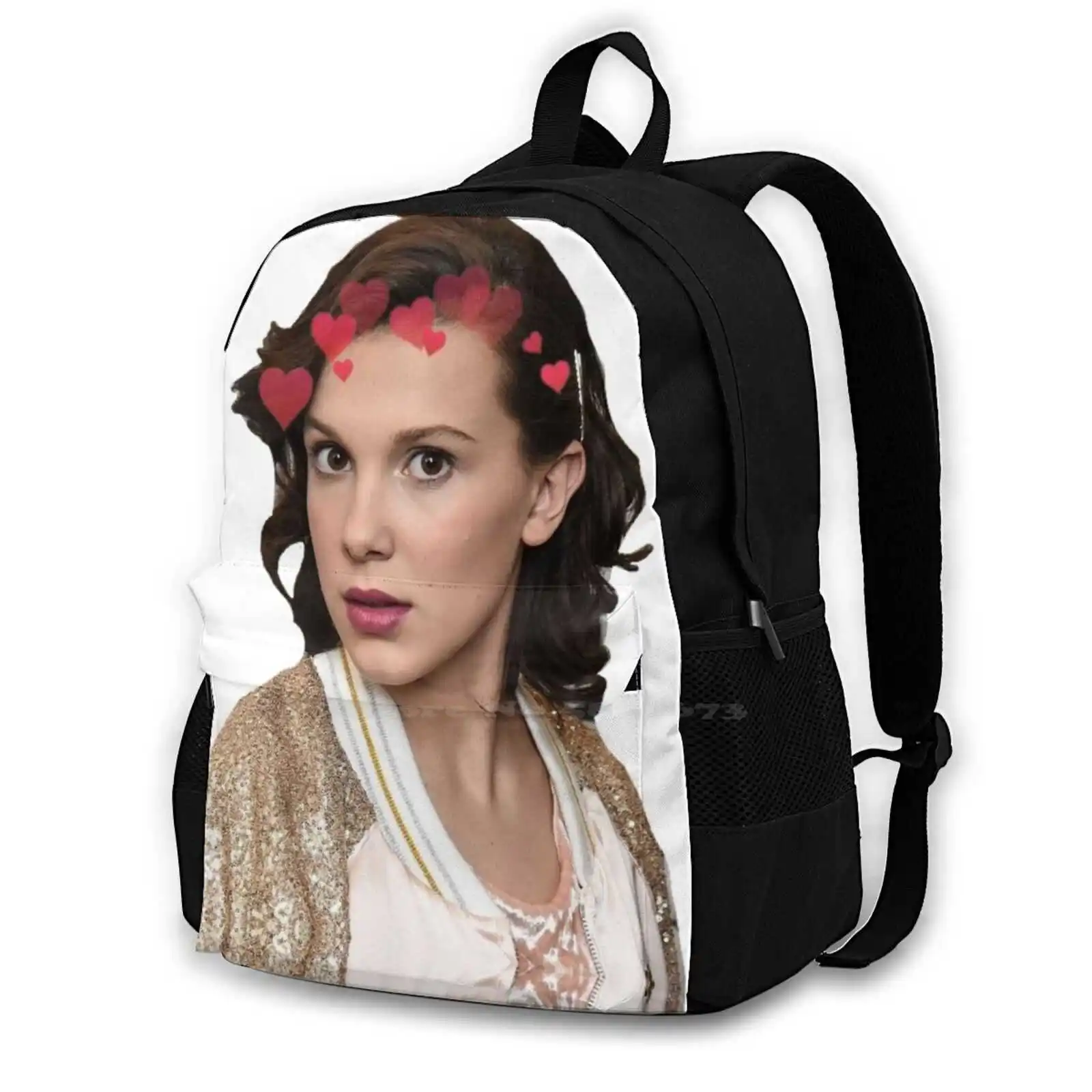 Рюкзак Millie для студентов, школьный дорожный ранец с принтом в виде сердца, одиннадцать миллие Бобби, Дастин Хендерсон, гейтен
Рюкзак Millie для студентов, школьный дорожный ранец с принтом в виде сердца, одиннадцать миллие Бобби, Дастин Хендерсон, гейтен