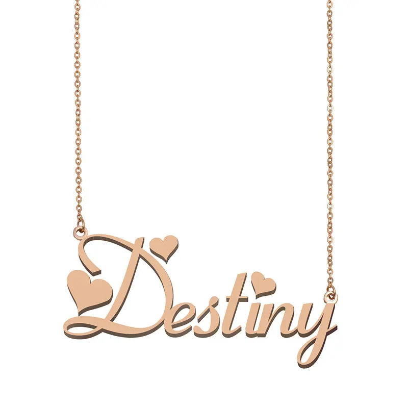 Destiny Name Necklace Personalised for Women Stainless Steel Golden Letters Statement Pendant Girls Mom Jewelry Gift
Destiny Name Necklace Personalised for Women Stainless Steel Golden Letters Statement Pendant Girls Mom Jewelry Gift