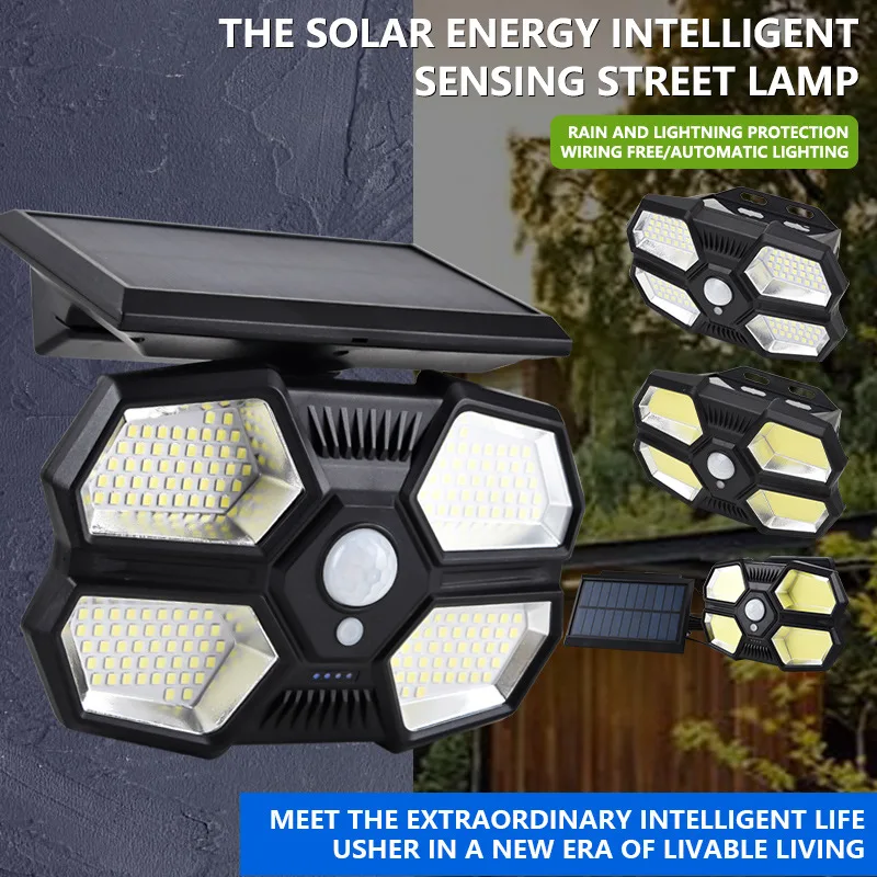 180LED Solar LED Light Outdoor with Motion Sensor Waterproof Smart Remote Control USB Charging Street Lamp for Garden
180LED Solar LED Light Outdoor with Motion Sensor Waterproof Smart Remote Control USB Charging Street Lamp for Garden
