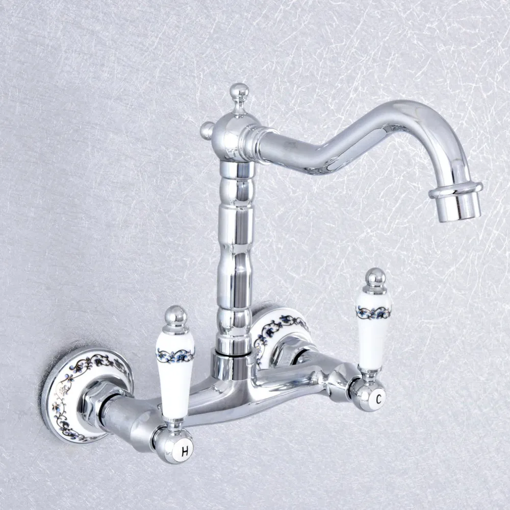 360 Swivel Polished Chrome Bathroom Basin Sink Mix Tap Dual Handles Wall Mounted Kitchen Basin Sink Mixer Faucet Nsf769
360 Swivel Polished Chrome Bathroom Basin Sink Mix Tap Dual Handles Wall Mounted Kitchen Basin Sink Mixer Faucet Nsf769