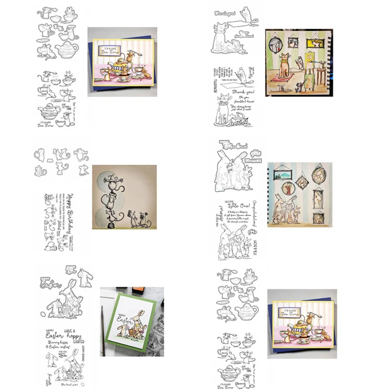 2pcs/lot New Baby Rabbit Stamps and Coordinating dies Mice Cat Happy Easter So Sweet Slimline Clear stamps for DIY Scrapbooking
2pcs/lot New Baby Rabbit Stamps and Coordinating dies Mice Cat Happy Easter So Sweet Slimline Clear stamps for DIY Scrapbooking