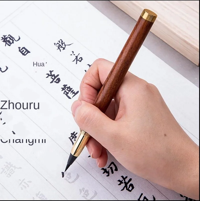 Hongdian Handmade Rosewood & Brass Brush Pen Calligraphy Soft Nib 0.7-5mm Come with Converter Art Drawing Writing Gift Ink Pen
Hongdian Handmade Rosewood & Brass Brush Pen Calligraphy Soft Nib 0.7-5mm Come with Converter Art Drawing Writing Gift Ink Pen