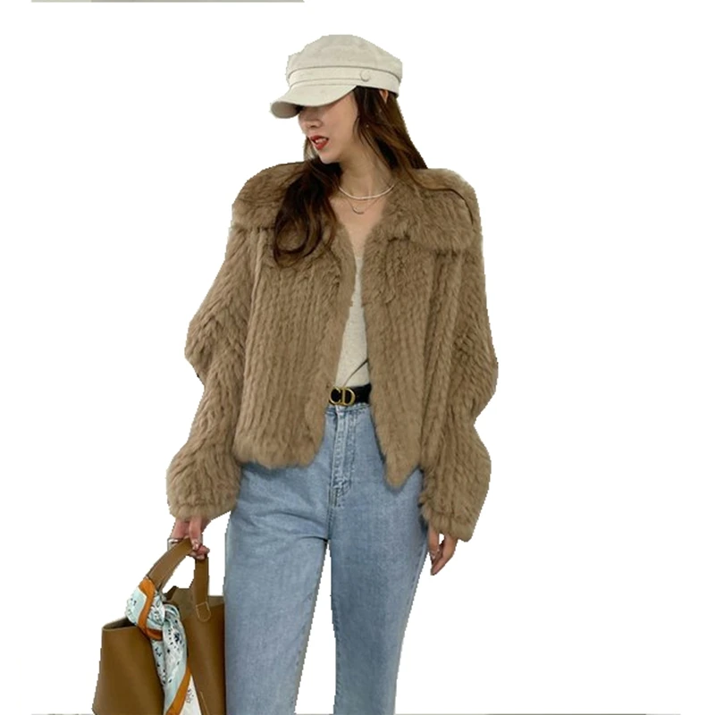 European Genuine Knitted Rabbit Fur Coat Winter Women Warm Jacket Outwear Overcoat LF21003LW
European Genuine Knitted Rabbit Fur Coat Winter Women Warm Jacket Outwear Overcoat LF21003LW
