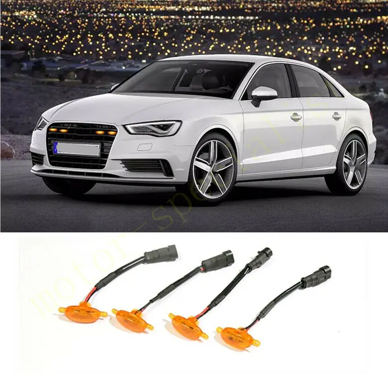 LED Car Front Grille LED Amber Light Raptor Style Light Kit Decor W/ Wire Speed 4Pcs For Audi A3 2015 2016 2017 2018 2019 2020
LED Car Front Grille LED Amber Light Raptor Style Light Kit Decor W/ Wire Speed 4Pcs For Audi A3 2015 2016 2017 2018 2019 2020