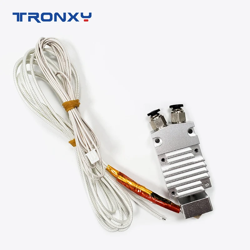 Tronxy 3D Printer Parts 2 in 1 out J-head 2 Extruders 1 Nozzle Hotend Kit Aluminum Heat Block 0.4mm Nozzle for 2E Printer
Tronxy 3D Printer Parts 2 in 1 out J-head 2 Extruders 1 Nozzle Hotend Kit Aluminum Heat Block 0.4mm Nozzle for 2E Printer
