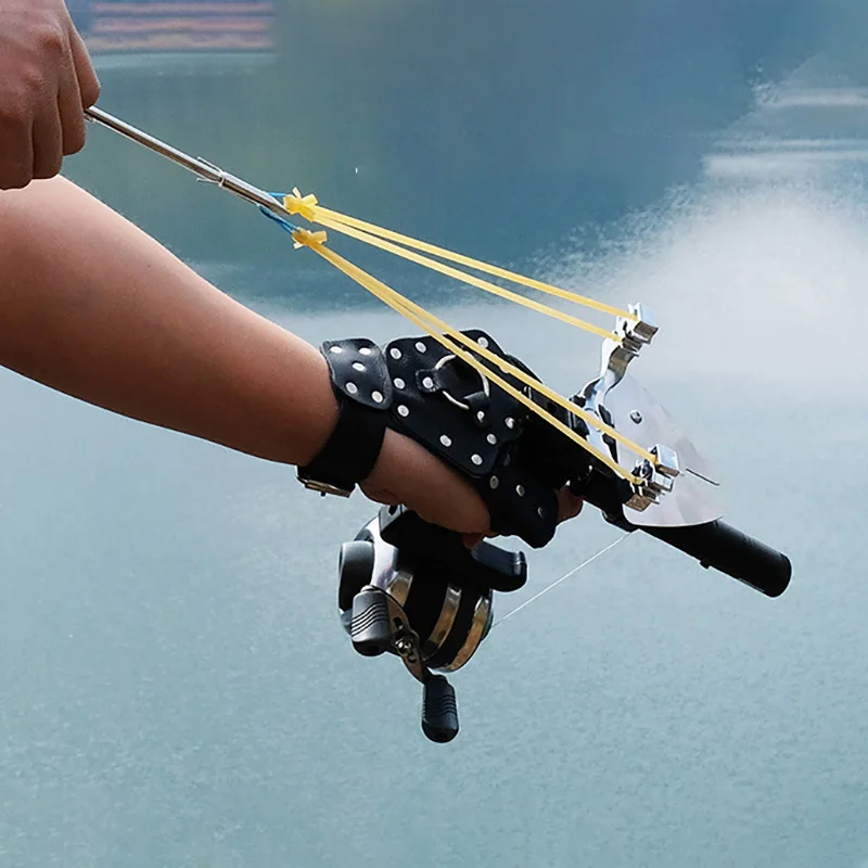 Professional Fishing Slingshot Set Powerful Full Fishing Catapult Outdoor Shooting Hunting Tool Fishing Reel + Darts+Handguard
Professional Fishing Slingshot Set Powerful Full Fishing Catapult Outdoor Shooting Hunting Tool Fishing Reel + Darts+Handguard