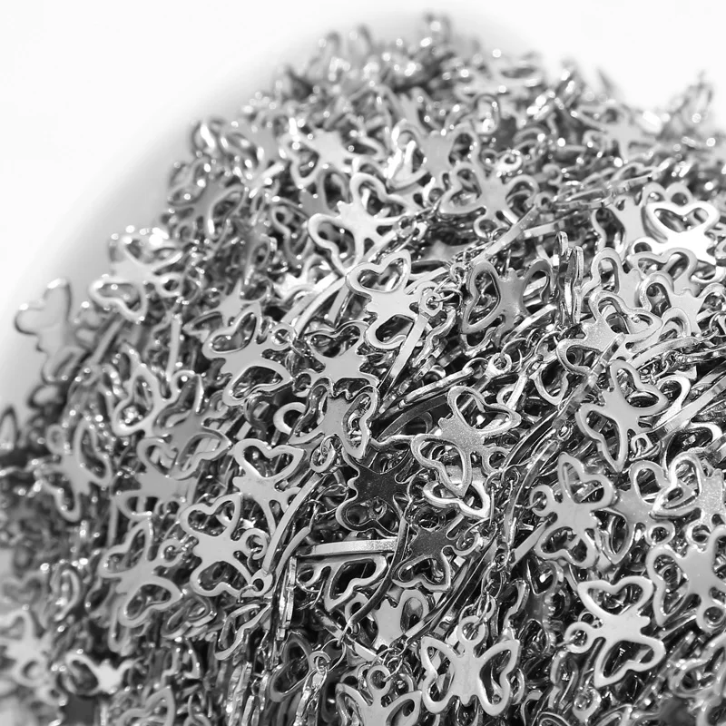 1M/2M Stainless Steel Butterfly Chains Charm 1mm Width Link Chain for DIY Jewelry Bracelets Necklaces Making Findings New
1M/2M Stainless Steel Butterfly Chains Charm 1mm Width Link Chain for DIY Jewelry Bracelets Necklaces Making Findings New