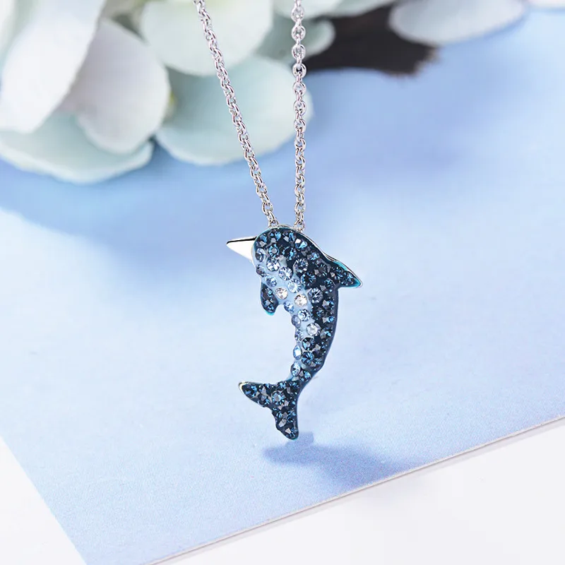 Buyee 925 Sterling Silver Female Pendant Chain Blue Crystal Dolphin Fish Necklace for Girl Woman Fashion Cute Fine Jewelry Chain
Buyee 925 Sterling Silver Female Pendant Chain Blue Crystal Dolphin Fish Necklace for Girl Woman Fashion Cute Fine Jewelry Chain