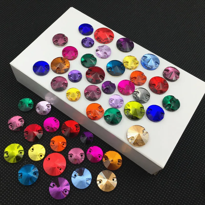 Colorful 8 10 12 14 16 18 mm Rivoli round shape crystal glass sew on rhinestone for bags,garment,shoes,Wedding dress decoration
Colorful 8 10 12 14 16 18 mm Rivoli round shape crystal glass sew on rhinestone for bags,garment,shoes,Wedding dress decoration