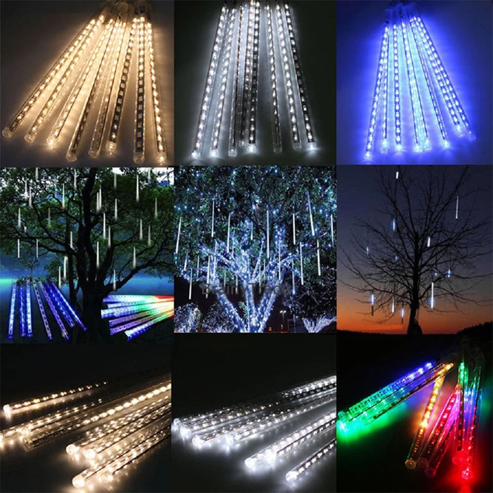 8 Tube Meteor Shower Rain 30cm 50cm Waterproof LED String Lights Outdoor Christmas Garland For Wedding Party Garden Decoration
8 Tube Meteor Shower Rain 30cm 50cm Waterproof LED String Lights Outdoor Christmas Garland For Wedding Party Garden Decoration