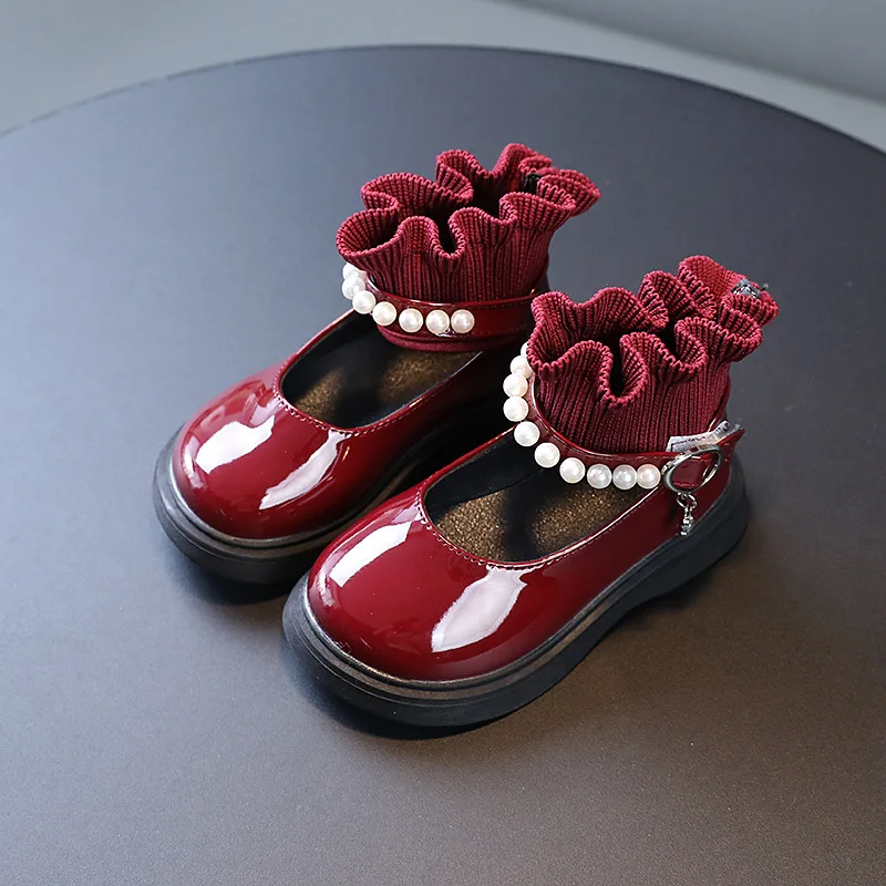 Children'S Festive Shoes Ballerina Girls Dress Shoes Black Fashion Ruffles Beaded Leather Shoe For Baby 2022 Princess Spring 1-6
Children'S Festive Shoes Ballerina Girls Dress Shoes Black Fashion Ruffles Beaded Leather Shoe For Baby 2022 Princess Spring 1-6