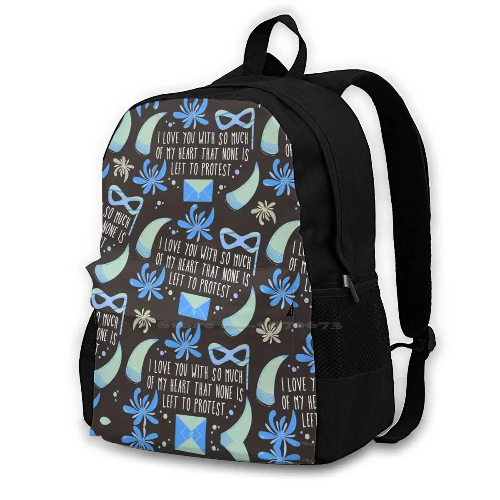 I Love You With So Much Of My Heart That None Is Left To Protest-Much Ado About Nothing Pattern Hot Sale Schoolbag Backpack
I Love You With So Much Of My Heart That None Is Left To Protest-Much Ado About Nothing Pattern Hot Sale Schoolbag Backpack