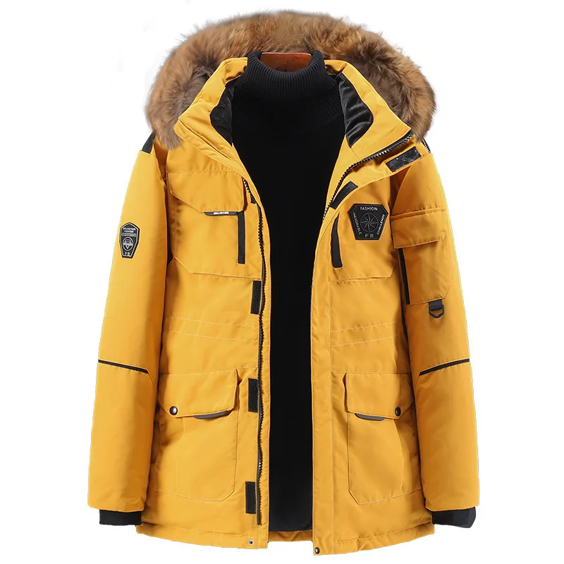 Warm Winter Down Coat Men Outwear Fur Hooded Hat Winter Parkas 2021 Male Fashion Hooded Down Outwear Coats for Men Winter
Warm Winter Down Coat Men Outwear Fur Hooded Hat Winter Parkas 2021 Male Fashion Hooded Down Outwear Coats for Men Winter