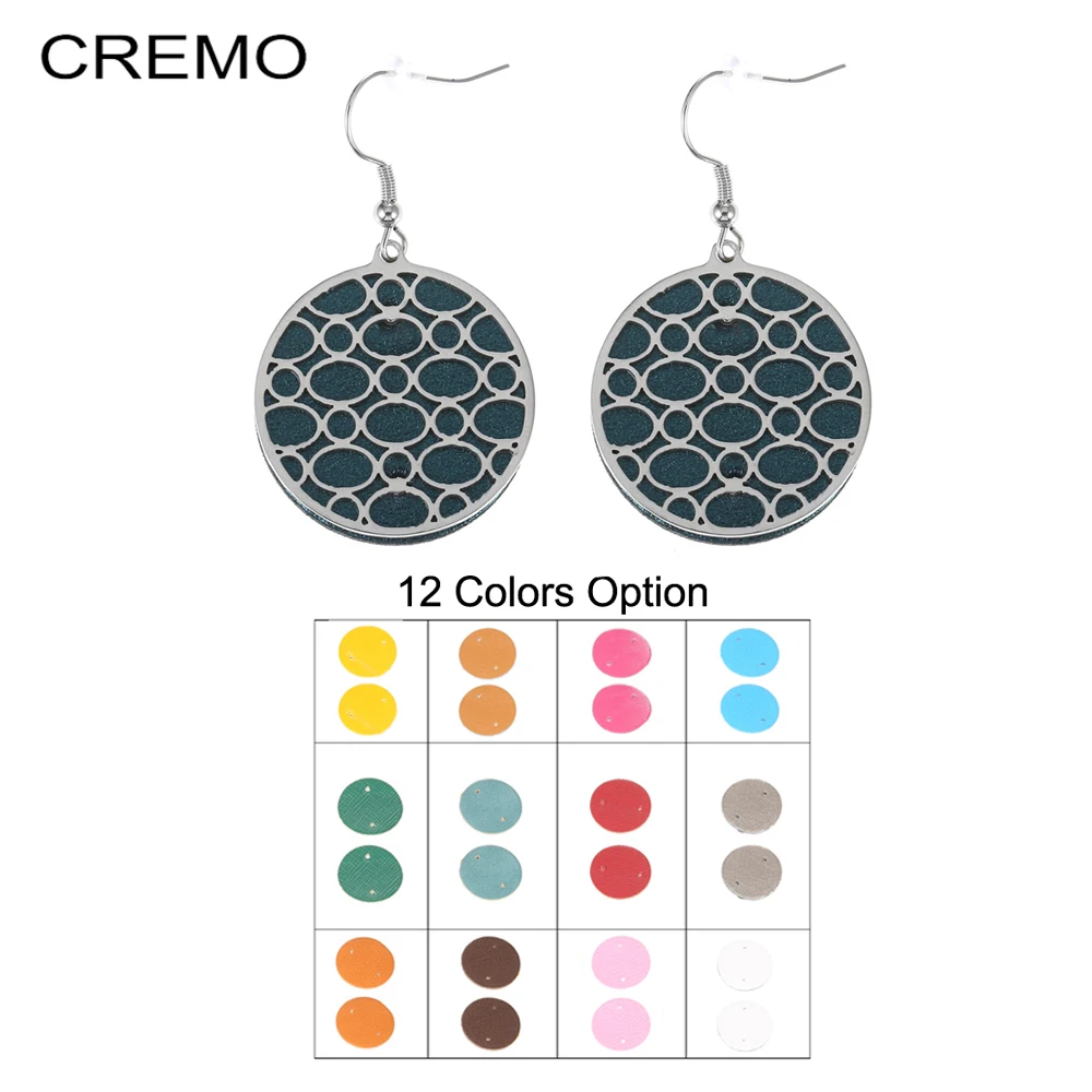 Cremo Drop Earring Hanging Dangle Earring Jewelry Interchangeable Leather Round Pendant Drop leather Earrings For Women
Cremo Drop Earring Hanging Dangle Earring Jewelry Interchangeable Leather Round Pendant Drop leather Earrings For Women