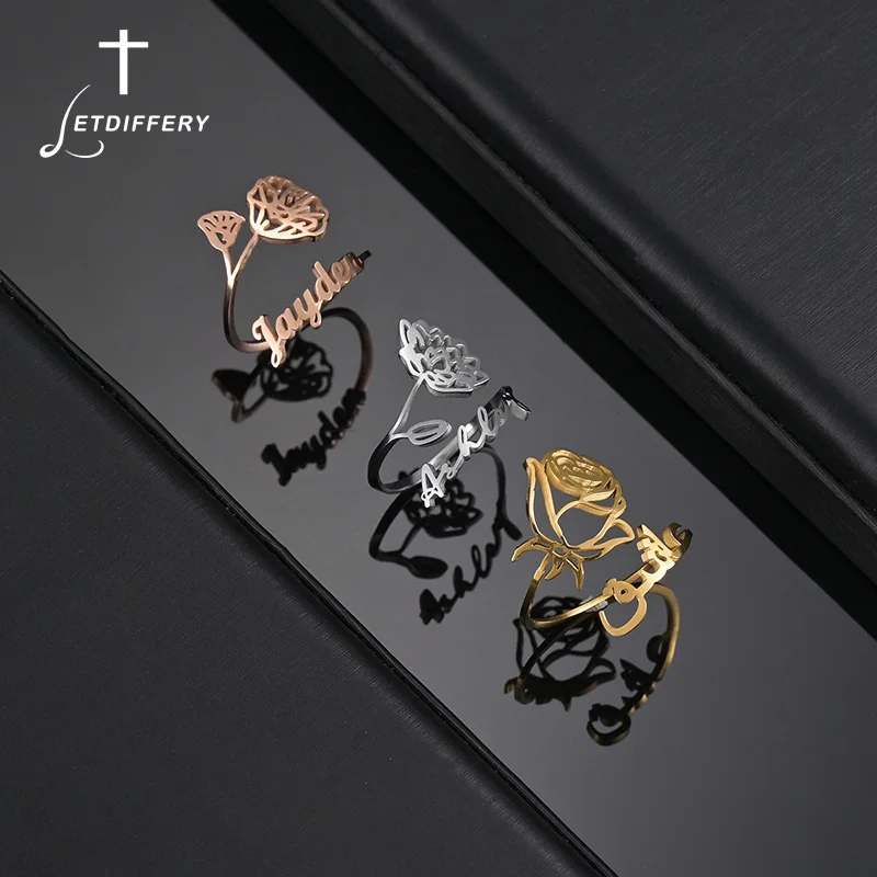 Letdiffery Custom 12 Style Flower Name Ring Stainless Steel For Women BirthDay Flower Personalized Name Open Rings Jewelry Gifts
Letdiffery Custom 12 Style Flower Name Ring Stainless Steel For Women BirthDay Flower Personalized Name Open Rings Jewelry Gifts