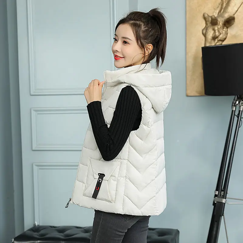 2024 Solid Color Zipper Down Cotton Vest Women Short Wild Casual Fashion Korean Thick Slim-Fit Hooded Warm Vest Waistcoat Pink
2024 Solid Color Zipper Down Cotton Vest Women Short Wild Casual Fashion Korean Thick Slim-Fit Hooded Warm Vest Waistcoat Pink