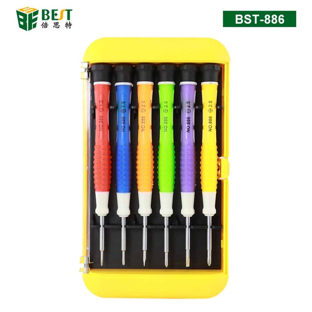 6 in 1 Precision Magnetic Screwdriver Set Cross Hex Pentalobe Y-Tip for Mobile Phone Opening Repair Tools Kit DIY Tools Set
6 in 1 Precision Magnetic Screwdriver Set Cross Hex Pentalobe Y-Tip for Mobile Phone Opening Repair Tools Kit DIY Tools Set