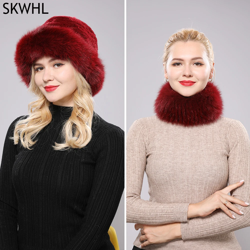 New Women Winter Luxury Real Rex Rabbit Fur Hat Scarf 2 Pieces Knitted Rex Rabbit Fur Hat Top Natural Fox Fur Cap Scarves Sets
New Women Winter Luxury Real Rex Rabbit Fur Hat Scarf 2 Pieces Knitted Rex Rabbit Fur Hat Top Natural Fox Fur Cap Scarves Sets