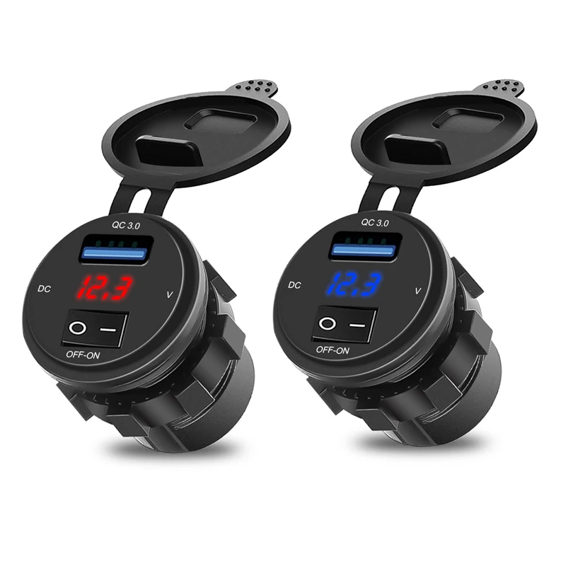 Hot 12V-24V USB Car Charger With Led Light Power Adaptor QC3.0 Fast Charger Car Socket Separate Switch For Car Kit
Hot 12V-24V USB Car Charger With Led Light Power Adaptor QC3.0 Fast Charger Car Socket Separate Switch For Car Kit