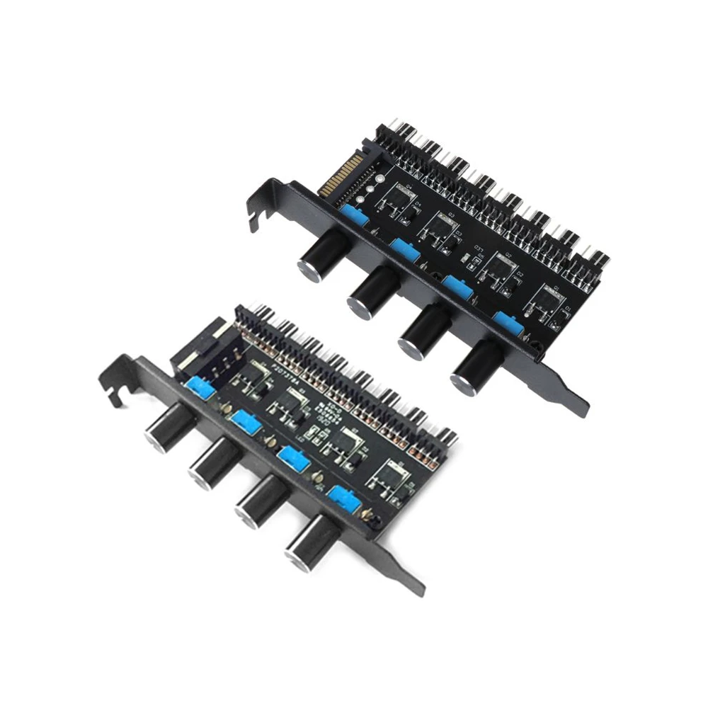 PC 8 Channels Fan Hub 4 Knob Cooling Fan Speed Controller for CPU Case HDD VGA PWM Fan PCI Bracket 12V Fan Control Power Supply
PC 8 Channels Fan Hub 4 Knob Cooling Fan Speed Controller for CPU Case HDD VGA PWM Fan PCI Bracket 12V Fan Control Power Supply