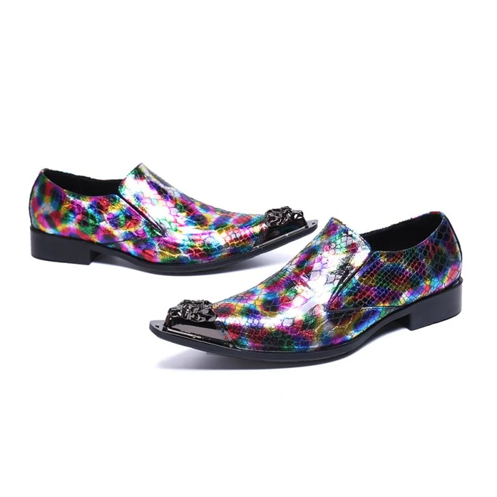 Mixed Color Pointed Slip-on Loafers Print Mens Dress Leather Shoes Italian Brogue Party Shoes
Mixed Color Pointed Slip-on Loafers Print Mens Dress Leather Shoes Italian Brogue Party Shoes