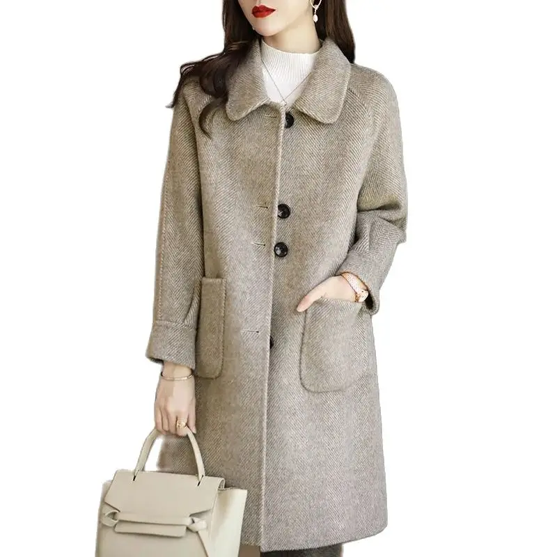 Woolen coat women's 2022 autumn and winter new fashion pocket warm Korean style slim temperament mid-length woolen coat A797
Woolen coat women's 2022 autumn and winter new fashion pocket warm Korean style slim temperament mid-length woolen coat A797