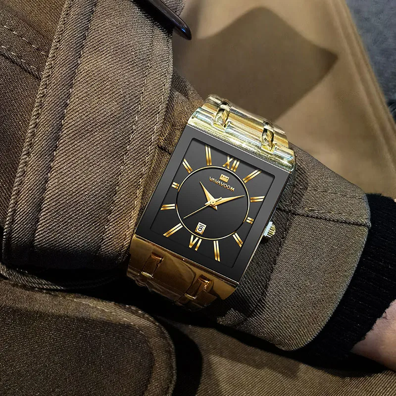 Luxury Fashion Rectangular Gold Women Business Watch Simple Design Stainless Steel Calendar Waterproof Quartz Watches
Luxury Fashion Rectangular Gold Women Business Watch Simple Design Stainless Steel Calendar Waterproof Quartz Watches