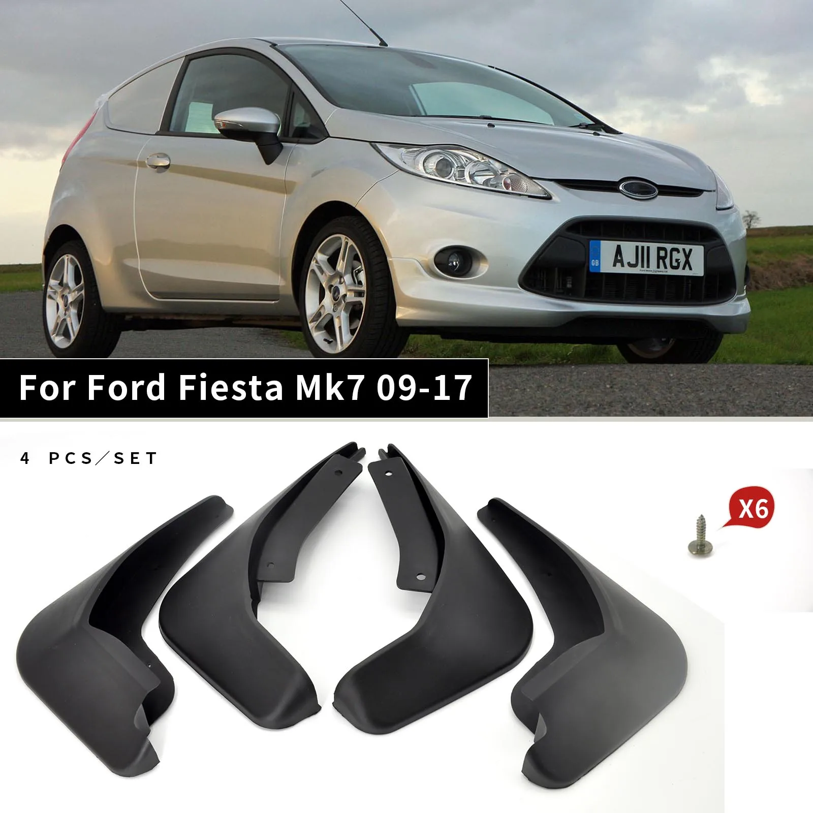 For Ford Fiesta Mk7 2009 2010 2011 2012 2013 2014 2015 2016 2017 Molded Mud Flaps Mudflaps Splash Guards Mudguards Accessories
For Ford Fiesta Mk7 2009 2010 2011 2012 2013 2014 2015 2016 2017 Molded Mud Flaps Mudflaps Splash Guards Mudguards Accessories