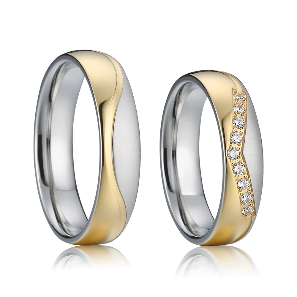 High Quality Western Wedding Rings Couple sets for Men and Women fine 14k gold plated stainless steel jewelry wholesale price
High Quality Western Wedding Rings Couple sets for Men and Women fine 14k gold plated stainless steel jewelry wholesale price