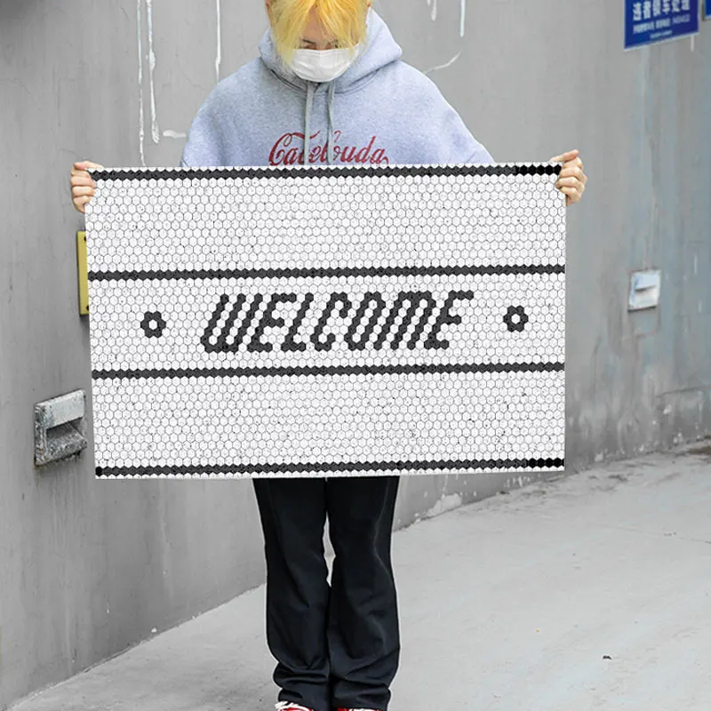 Welcome Doormat for Entrance Hallway, Custom Printed, Non-Slip Floor Rugs, Front Door Pads, Outdoor Living Room, Bathroom Mat
Welcome Doormat for Entrance Hallway, Custom Printed, Non-Slip Floor Rugs, Front Door Pads, Outdoor Living Room, Bathroom Mat