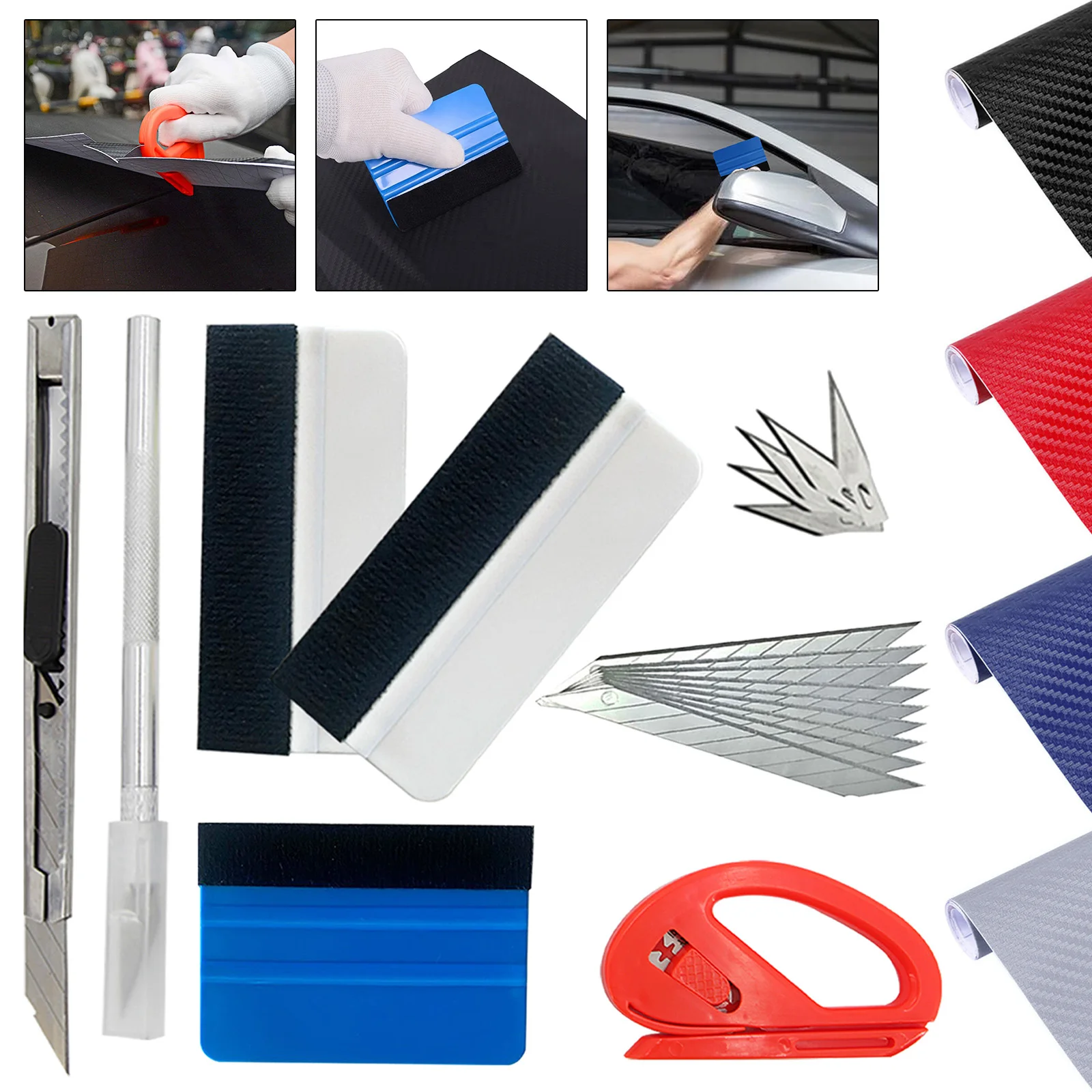 New Car Window Tint Tools Kit Vehicle Glass Protective Film Installing Scrapers Felt Cutter Sticker 3D Carbon Fiber Roll Decal
New Car Window Tint Tools Kit Vehicle Glass Protective Film Installing Scrapers Felt Cutter Sticker 3D Carbon Fiber Roll Decal