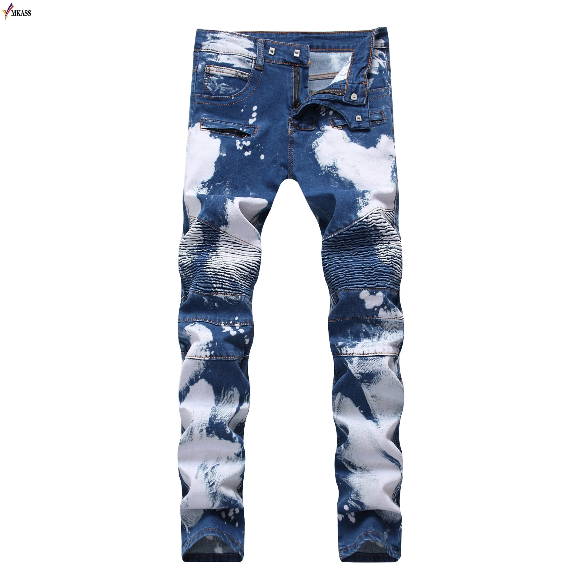 2018 Brand Designer Fashion Jeans Men Straight Blue Color Printed Mens Jeans Motocycle Denim Trousers Ripped Jeans,100% Cotton
2018 Brand Designer Fashion Jeans Men Straight Blue Color Printed Mens Jeans Motocycle Denim Trousers Ripped Jeans,100% Cotton