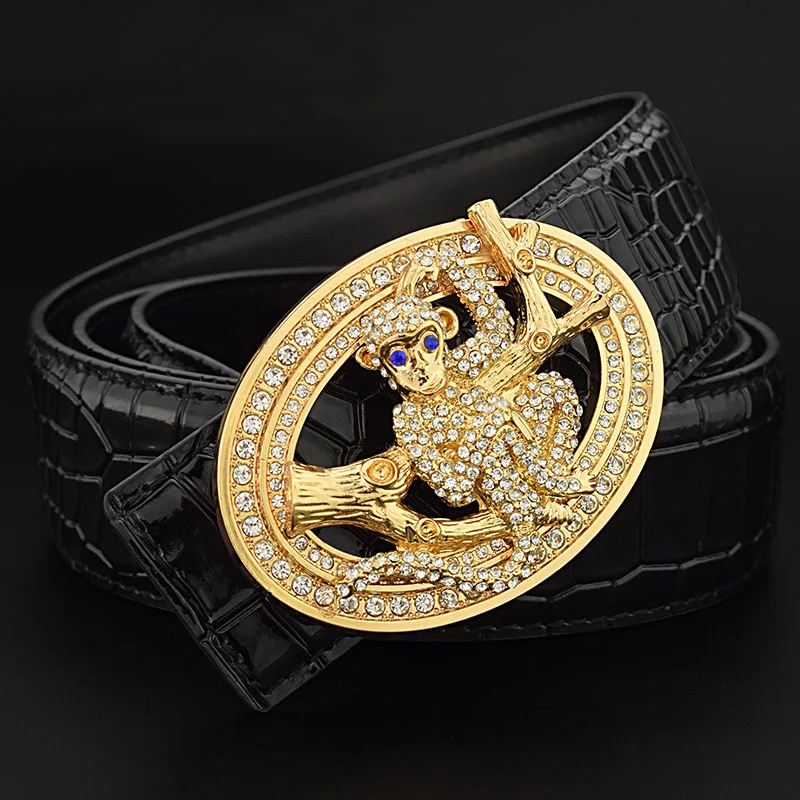 Designer Brand Western Monkey Buckle Belt Genuine Leather Belts for Men Belt crocodile Black Leather Men Strap Belt
Designer Brand Western Monkey Buckle Belt Genuine Leather Belts for Men Belt crocodile Black Leather Men Strap Belt