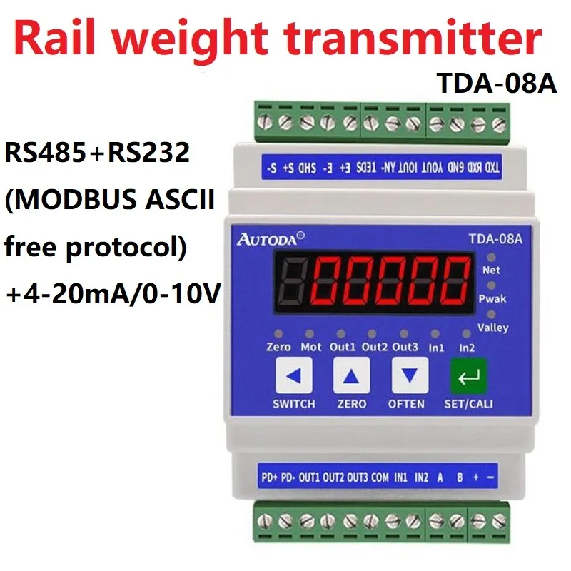 DC10V-30V Track high-precision weighing sensor transmitter weight transmitter module 485 communication transistor output TDA-08A
DC10V-30V Track high-precision weighing sensor transmitter weight transmitter module 485 communication transistor output TDA-08A