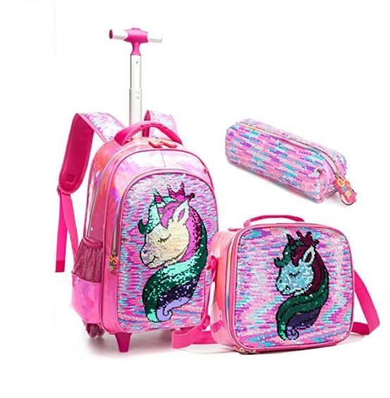 Jasminestar Rolling Backpacks 16 inch with Lunch Bag and Pencil Case for Girls School Trolley Bags Set Kids Rolling Luggage Bag
Jasminestar Rolling Backpacks 16 inch with Lunch Bag and Pencil Case for Girls School Trolley Bags Set Kids Rolling Luggage Bag