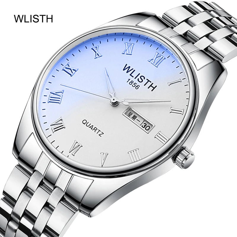 WLISTH Simple Couple Watch Dual-Calendar Quartz Blue-Ray Men's And Women's Watches Waterproof Steel Montre Homme Men Wrist Clock
WLISTH Simple Couple Watch Dual-Calendar Quartz Blue-Ray Men's And Women's Watches Waterproof Steel Montre Homme Men Wrist Clock