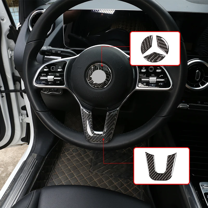 Soft Carbon Fiber Steering Wheel Decal Decoration Cover Trim For Mercedes Benz B GLB Class W247 X247 Car Interior Accessories
Soft Carbon Fiber Steering Wheel Decal Decoration Cover Trim For Mercedes Benz B GLB Class W247 X247 Car Interior Accessories