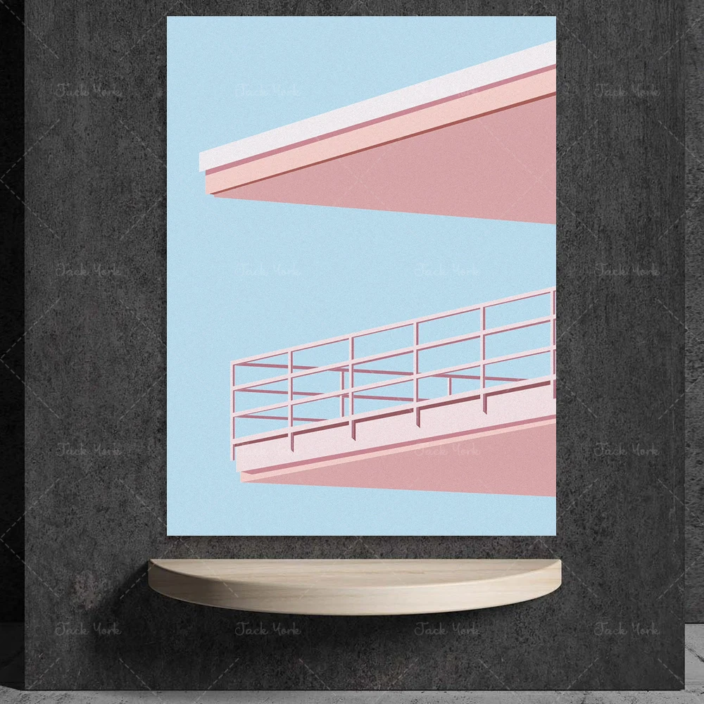 Motel Balcony Print, Mid Century Poster, Pastel Art, Pink and Blue, Miami USA, Minimal, Architecture, Home Decor, Wall Art.
Motel Balcony Print, Mid Century Poster, Pastel Art, Pink and Blue, Miami USA, Minimal, Architecture, Home Decor, Wall Art.