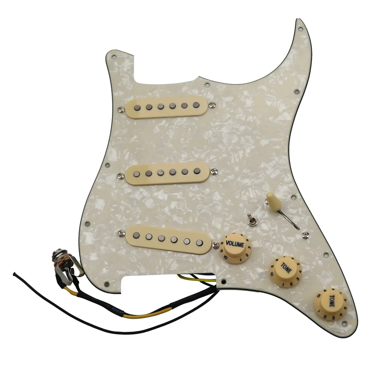 Pickups Guitar Alnico 5 Pickups SSS Single Coils Pickups Loaded Pickguard /Yellow Pickup Covers Set
Pickups Guitar Alnico 5 Pickups SSS Single Coils Pickups Loaded Pickguard /Yellow Pickup Covers Set