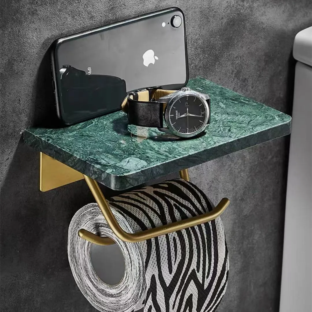 Green Paper Holder Phone Rack Toilet Shelf Stainless Steel And Striped Marble Paper Rack Basin Shelf
Green Paper Holder Phone Rack Toilet Shelf Stainless Steel And Striped Marble Paper Rack Basin Shelf