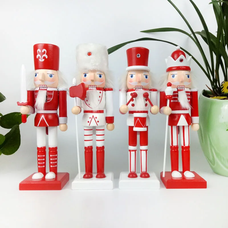 4Pcs 25CM Nutcracker Puppet Red White Wood Nutcracker Classic Soldiers Figurine Christmas Gift Xmas Party Supplies Home Decor
4Pcs 25CM Nutcracker Puppet Red White Wood Nutcracker Classic Soldiers Figurine Christmas Gift Xmas Party Supplies Home Decor