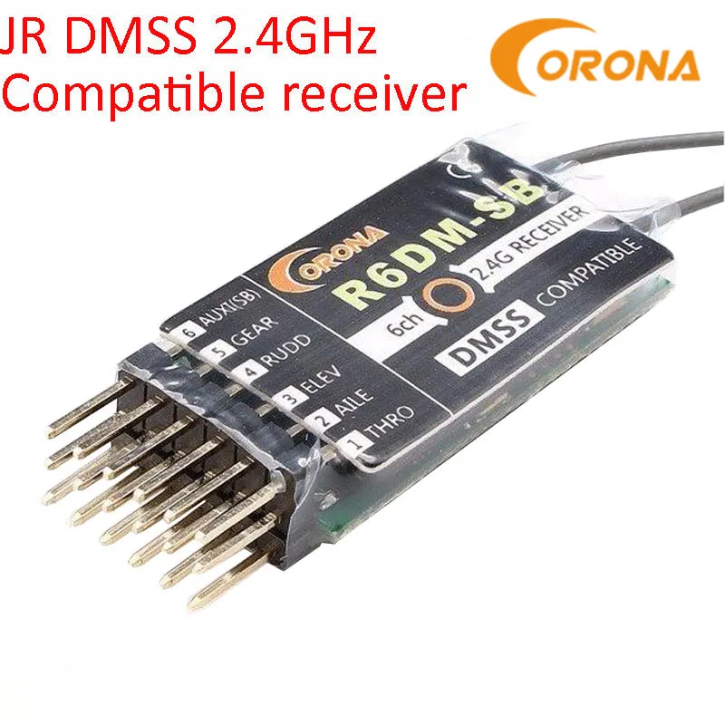 Corona R6DM-SB 2.4G JR DMSS Compatible receiver w/Sbus for XG6 XG7 XG8 XG11 XG14 transmitter
Corona R6DM-SB 2.4G JR DMSS Compatible receiver w/Sbus for XG6 XG7 XG8 XG11 XG14 transmitter