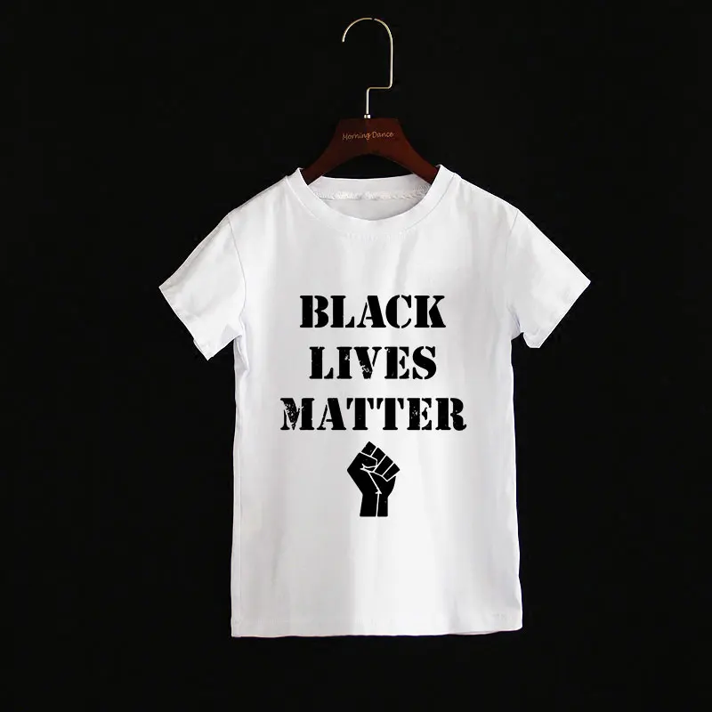Black Lives Matter Casual White Girls Clothes Printed Round Neck Boy T Shirt Fashion Summer Kids T Shirt Simple Children's Tops
Black Lives Matter Casual White Girls Clothes Printed Round Neck Boy T Shirt Fashion Summer Kids T Shirt Simple Children's Tops