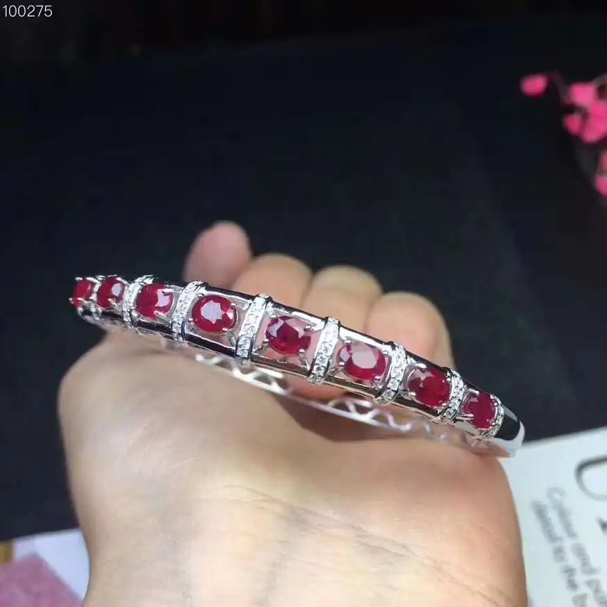 Natural And Real Ruby bangle Bracelet Solid S925 Sterling Silver For Women Color Fine Jewelry
Natural And Real Ruby bangle Bracelet Solid S925 Sterling Silver For Women Color Fine Jewelry