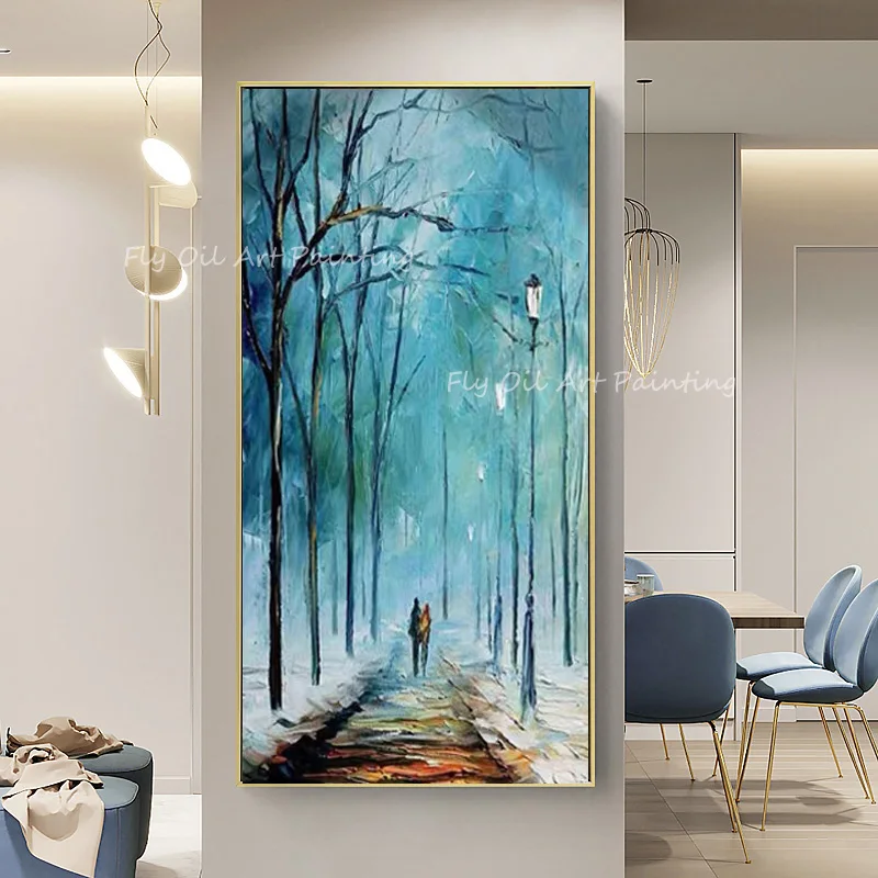 Large Size Blue Canvas Tree Forest Street Oil Painting Artist Handmade High Quality Picture For Home Decoration Gift
Large Size Blue Canvas Tree Forest Street Oil Painting Artist Handmade High Quality Picture For Home Decoration Gift