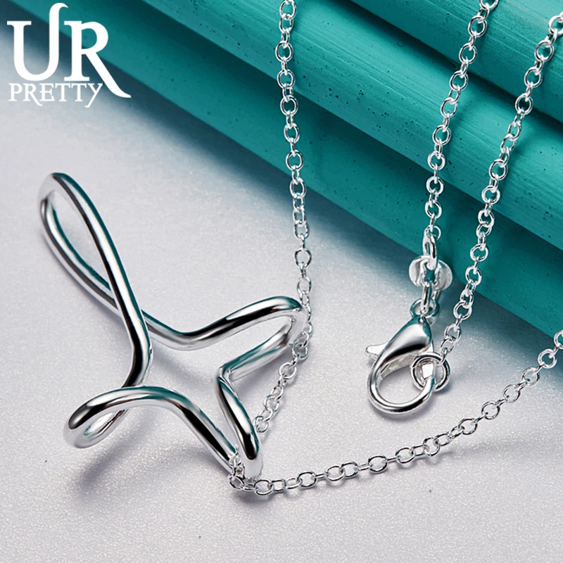 URPRETTY 925 Sterling Silver Hollow Cross Necklace 16/18/20/22/24/26/28/30 Inch Snake Chain For Woman Engagement Wedding Jewelry
URPRETTY 925 Sterling Silver Hollow Cross Necklace 16/18/20/22/24/26/28/30 Inch Snake Chain For Woman Engagement Wedding Jewelry
