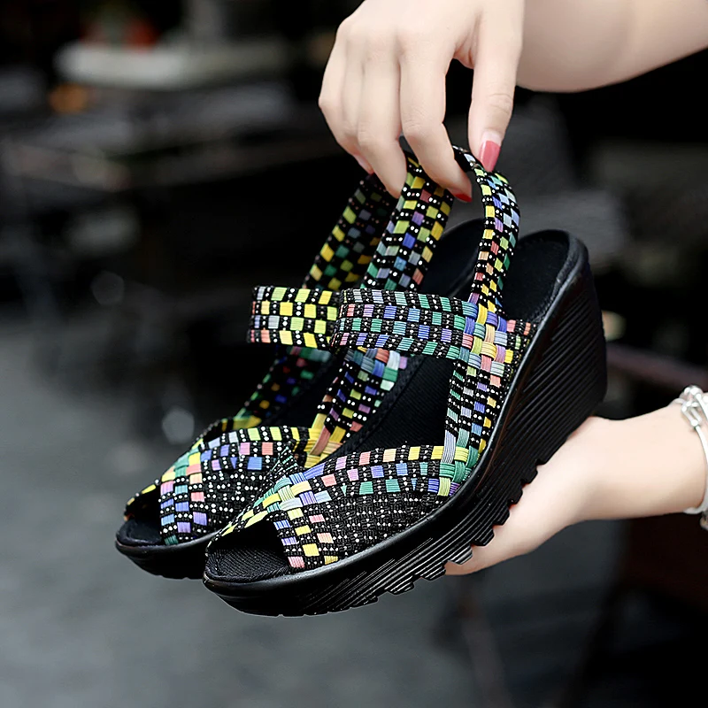 Сандалии женские на платформе 5 см, плетеные кроссовки, дышащие, плоская подошва, повседневная обувь, ручная работа, лето 
Сандалии женские на платформе 5 см, плетеные кроссовки, дышащие, плоская подошва, повседневная обувь, ручная работа, лето